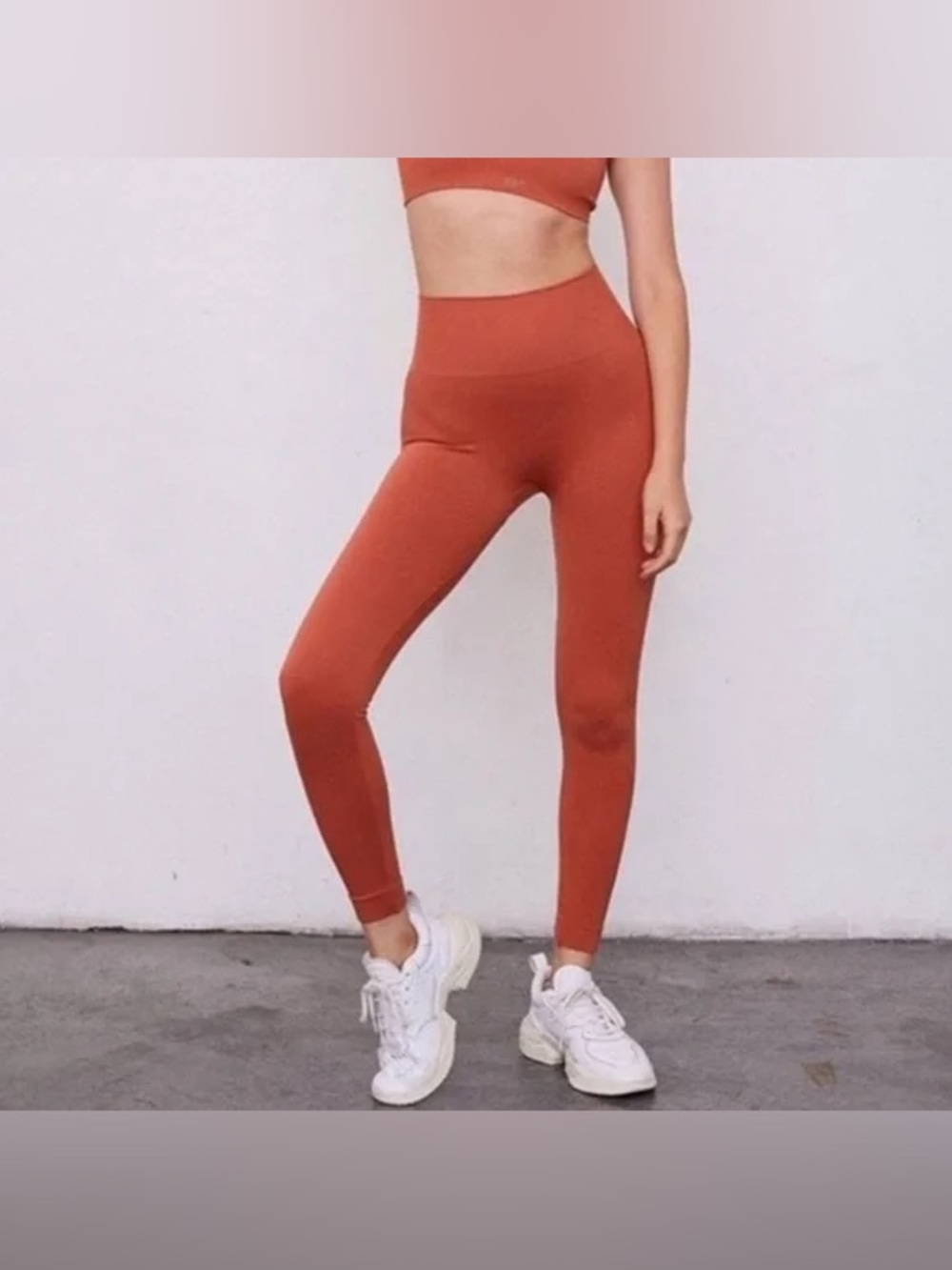 SET ACTIVE Sculptflex Seamless High Rise Leggings in Burnt Orange